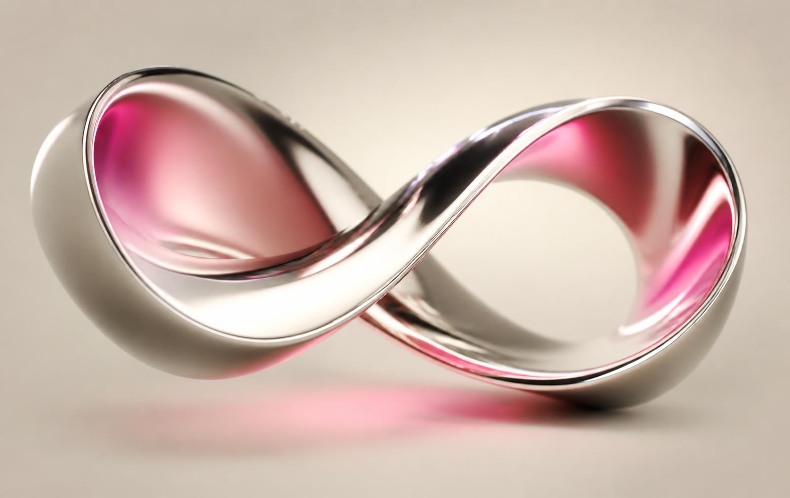 Loop theory — Chrome and pink material study